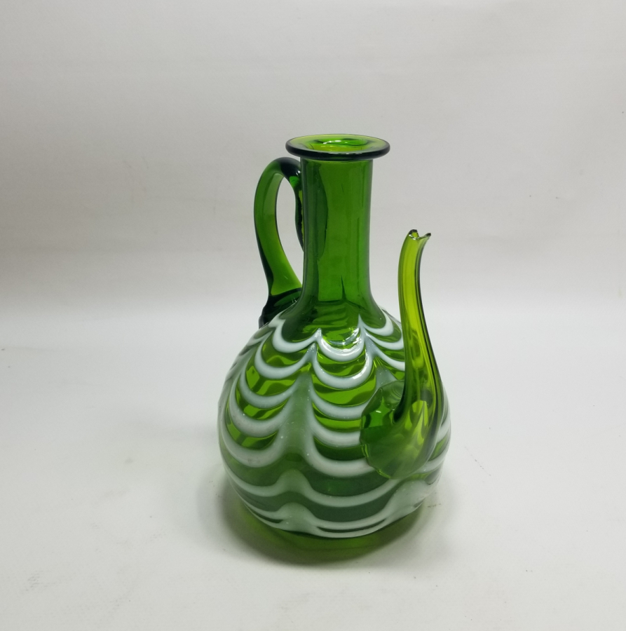 ÇEŞMİ BÜLBÜL FORMDA KOPARMA İŞÇİLİKLİ ANTİKA SÜRAHİ