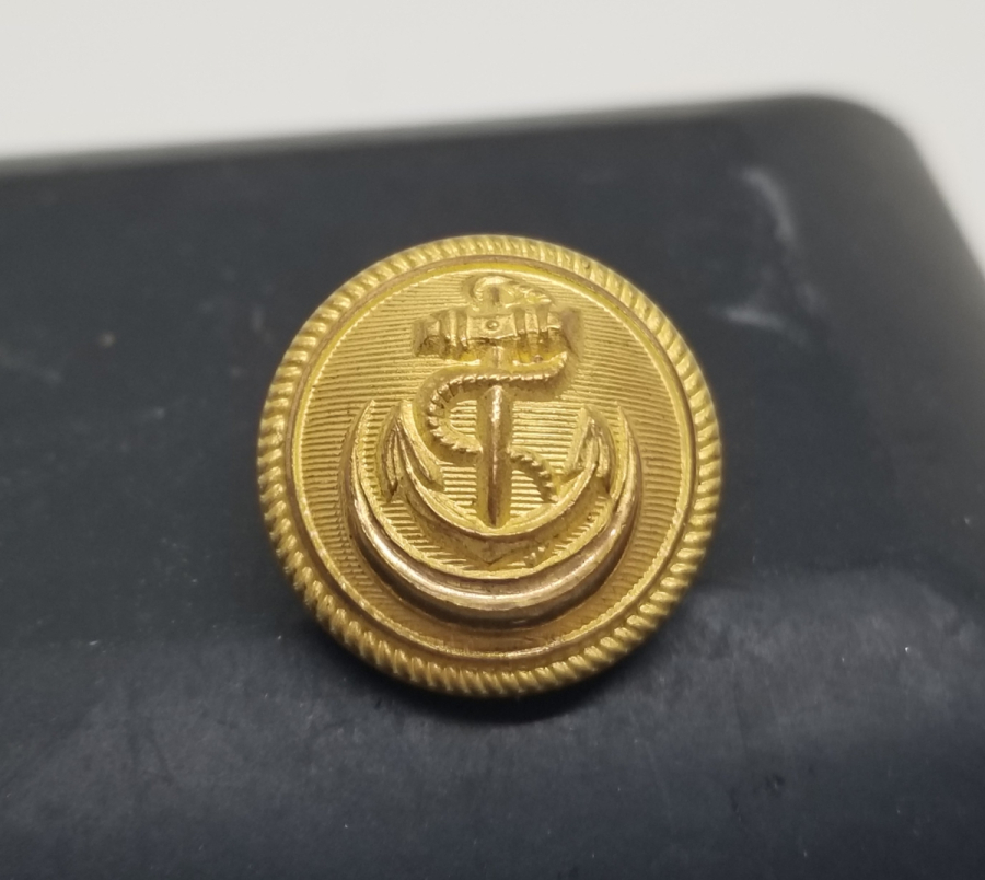 ARKASI OSMANLICA YAZILI OSMANLI DÖNEMİ DENİZCİ SUBAY DÜĞMESİ