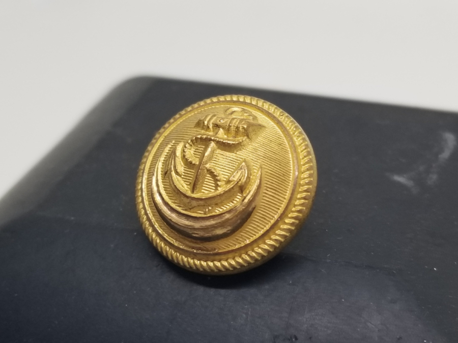 ARKASI OSMANLICA YAZILI OSMANLI DÖNEMİ DENİZCİ SUBAY DÜĞMESİ