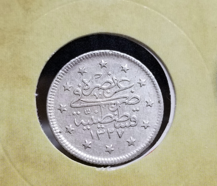 SULTAN MEHMET REŞAT HAN DÖNEMİ GÜMÜŞ 2 KURUŞ MECİDİYE