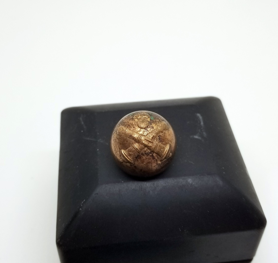 ARKASI OSMANLICA YAZILI ALTIN VERMEYLİ NADİR TOPÇU SUBAY DÜĞMESİ