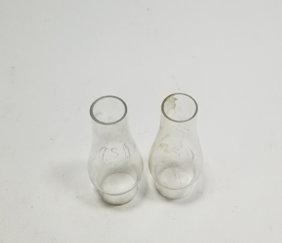 İKİ ADET ANTİKA GAZ LAMBASI BACASI