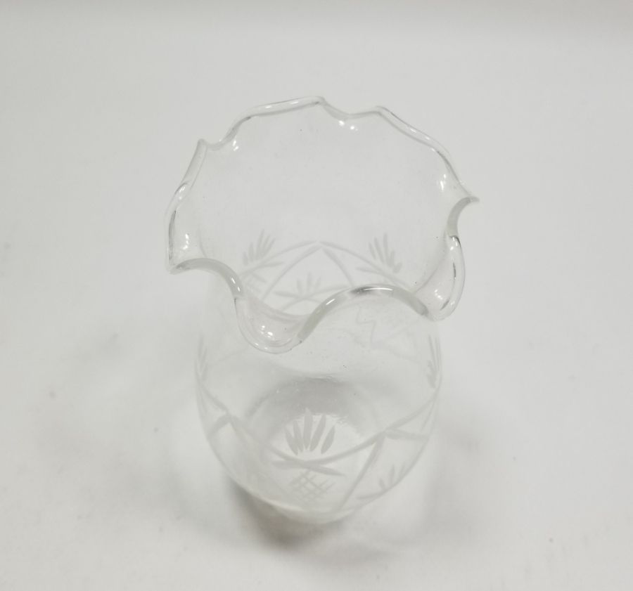 KRİSTAL KESME İŞÇİLİKLİ ANTİKA GAZ LAMBASI BACASI