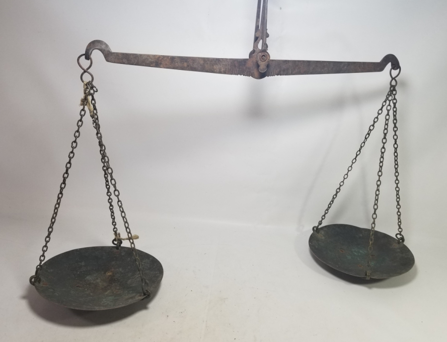 KEFELERİ DAMGALI OSMANLI DÖNEMİ KEFELİ TERAZİ