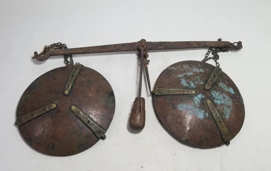 KEFELERİ DAMGALI OSMANLI DÖNEMİ KEFELİ TERAZİ