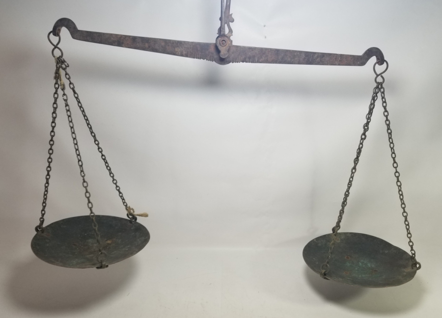 KEFELERİ DAMGALI OSMANLI DÖNEMİ KEFELİ TERAZİ