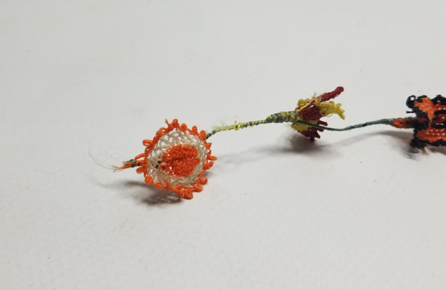 OSMANLI DÖNEMİ İĞNE OYALI KOZAK YÖRESİ NADİR GELİN ÇİÇEĞİ