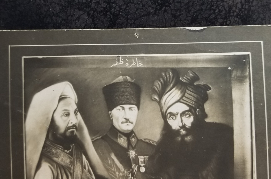 ÇOK NADİR SELAHATTİN EYYÜBİ - MUSTAFA KEMAL PAŞA - ŞERİF AHMET GÖRSELLİ KARTPOSTAL