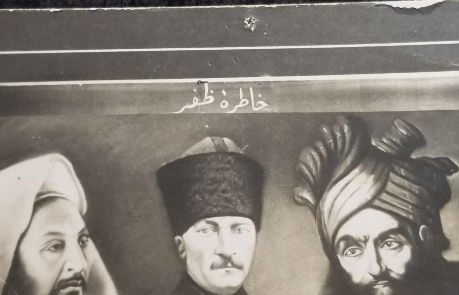 ÇOK NADİR SELAHATTİN EYYÜBİ - MUSTAFA KEMAL PAŞA - ŞERİF AHMET GÖRSELLİ KARTPOSTAL