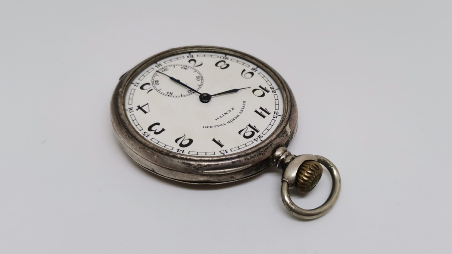 GÜMÜŞ KASA ANTİKA ZENITH CEP SAATİ