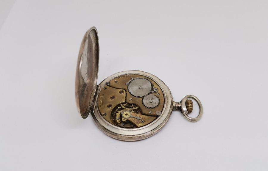 GÜMÜŞ KASA ANTİKA ZENITH CEP SAATİ