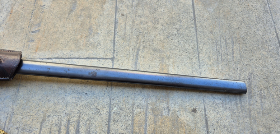 OSMANLI DÖNEMİ ORİJİNAL BEL ASKISI VE SIRMALI PÜSKÜLÜYLE ALLAH BİZİMLE YAZILI NADİR BOYDA TOPÇU KILICI - TOPÇU SUBAYI'NIN SON SAVUNMA KILICI