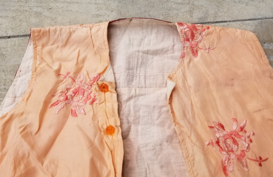 OSMANLI DÖNEMİ EL YAPIMI İPEK KADIN YELEĞİ