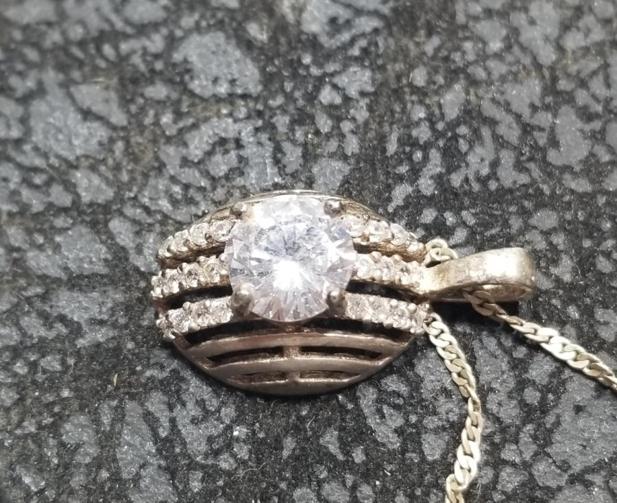 GÜMÜŞ ZİNCİRLİ MARGAZİT TAŞLI KOLYE UCU