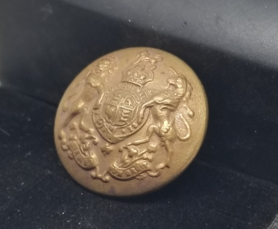 1. DÜNYA SAVAŞI DÖNEMİ İNGİLİZ SUBAY CEKET DÜĞMESİ