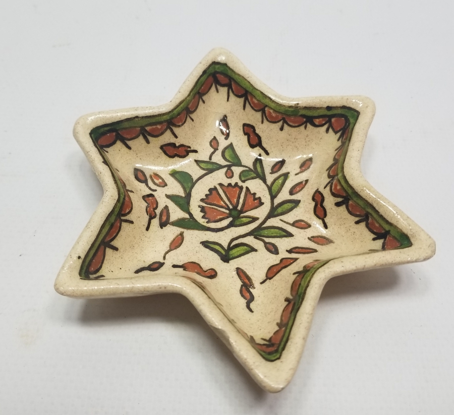 ÜZERİ KARANFİLLİ ANTİKA KÜTAHYA EL BOYAMA LOKUMLUK