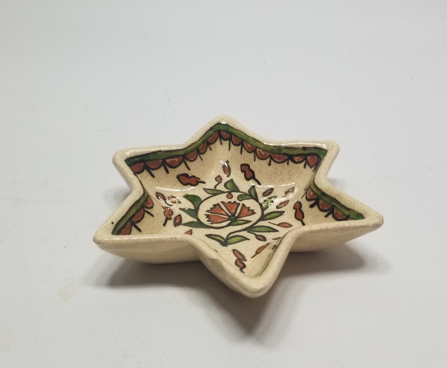 ÜZERİ KARANFİLLİ ANTİKA KÜTAHYA EL BOYAMA LOKUMLUK