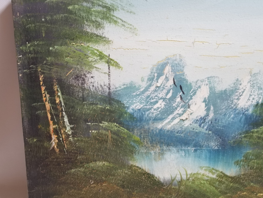 TUVAL ÜZERİ YAĞLI BOYA ANTİKA MANZARA TABLOSU