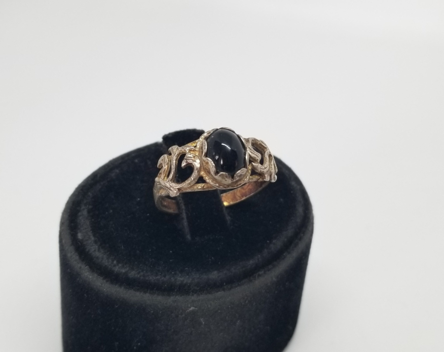 GRANAT TAŞLI ÖZEL YAPIM ANTİKA GÜMÜŞ YÜZÜK