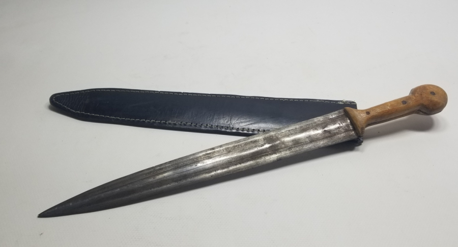 ÜZERİNDE YENİÇERİ ESNAF REMİZLERİ BULUNAN OSMANLI DÖNEMİ BÜYÜK BOY NADİR KAMA