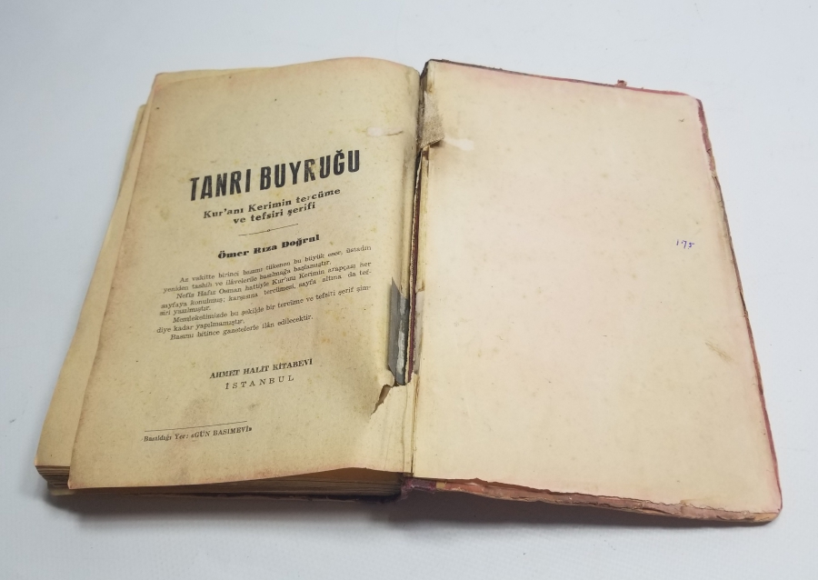 1945 BASKI ÇOK NADİR TANRI BUYRUĞU - TÜRKÇE MUHAMMEDİYE