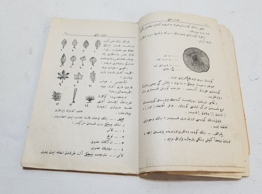 CUMHURİYET BAŞLARI OSMANLICA NADİR TABİAT TETKİTİ İSİMLİ BOL RESİMLİ DERS KİTABI