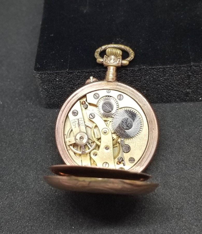 NADİR TİPTE ALTIN KAPLAMA ANTİKA CEP SAATİ