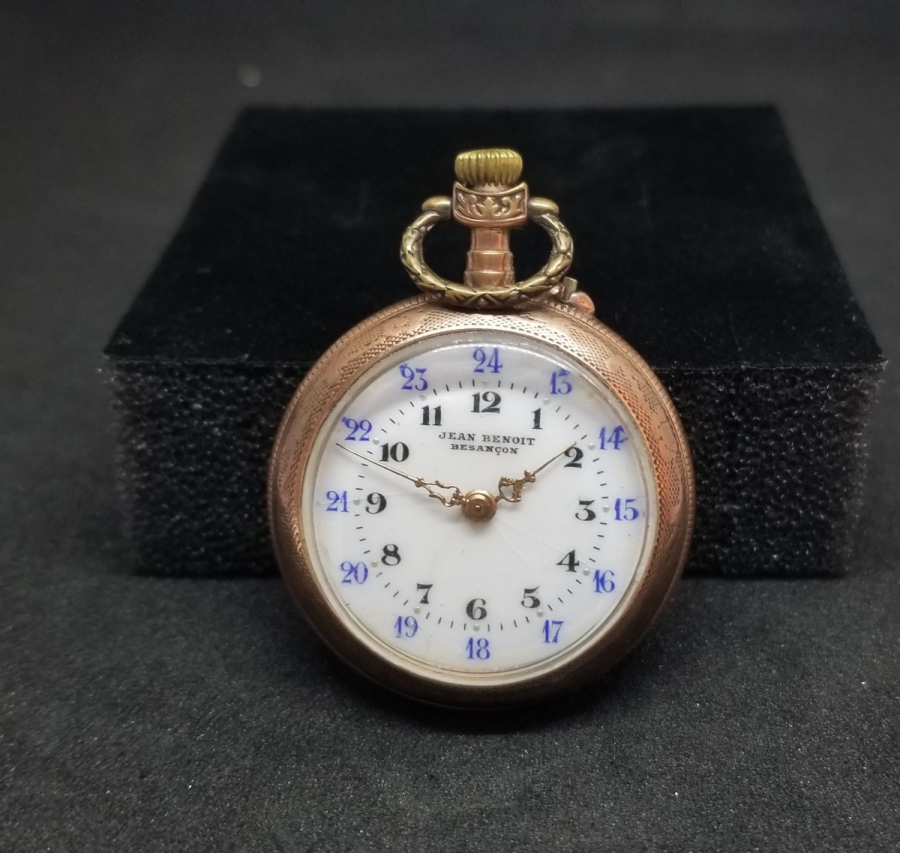 NADİR TİPTE ALTIN KAPLAMA ANTİKA CEP SAATİ