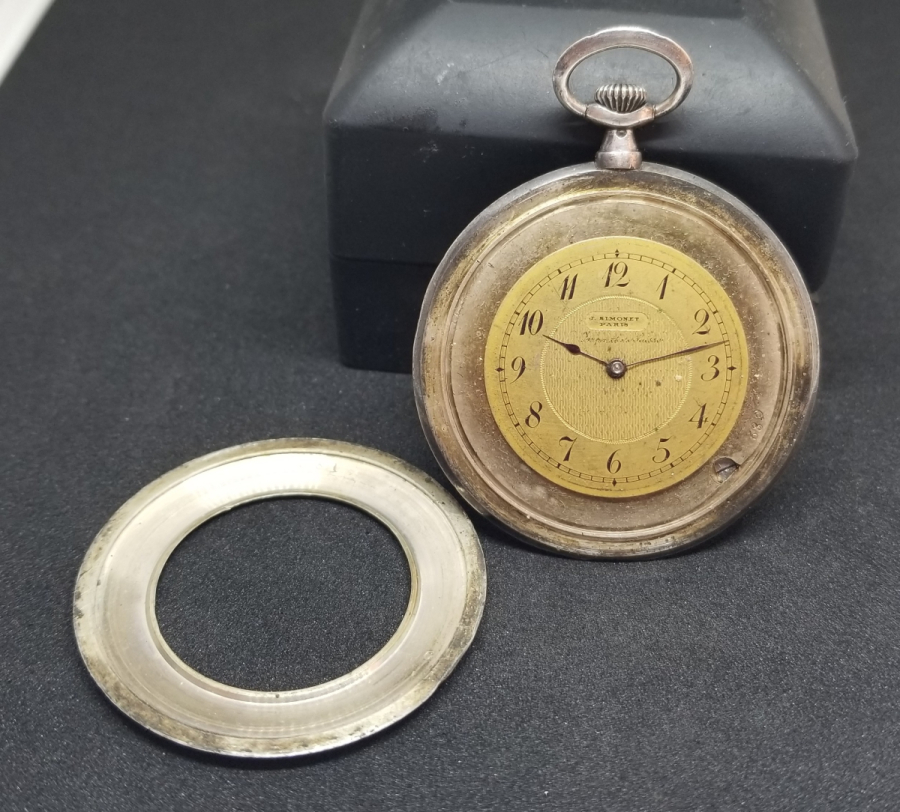 NADİR TİPTE GÜMÜŞ KASA ANTİKA CEP SAATİ