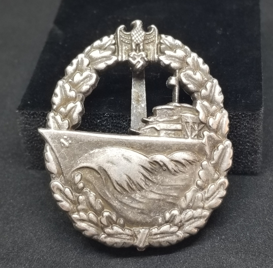 2. DÜNYA SAVAŞI DÖNEMİ NADİR GÜMÜŞ NAZİ DENİZCİ SUBAY BRÖVESİ