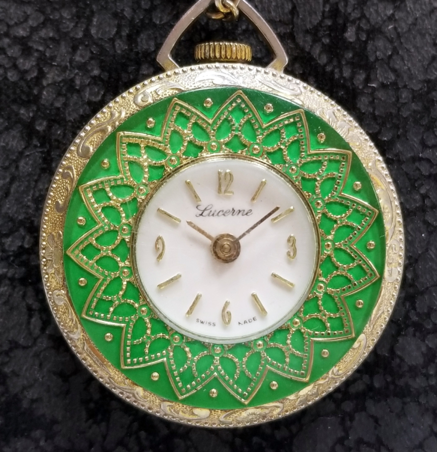 ORİJİNAL ZİNCİRİYLE ANTİKA KURMALI KOLYE SAAT