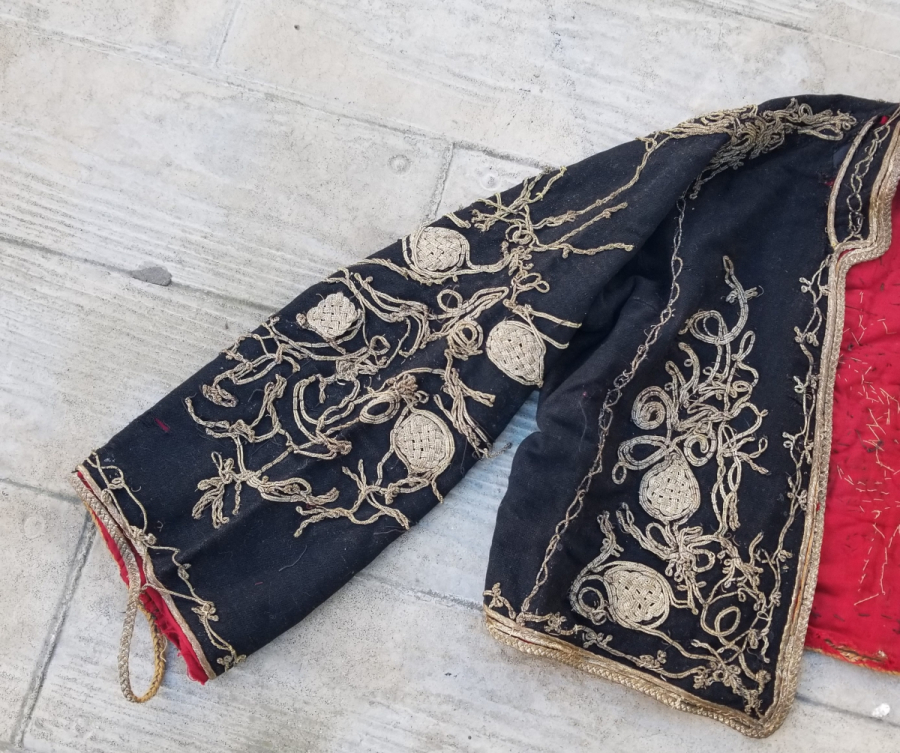 GÜMÜŞ SIRMA İŞÇİLİKLİ OSMANLI DÖNEMİ ÇUHA GELİN CEPKENİ