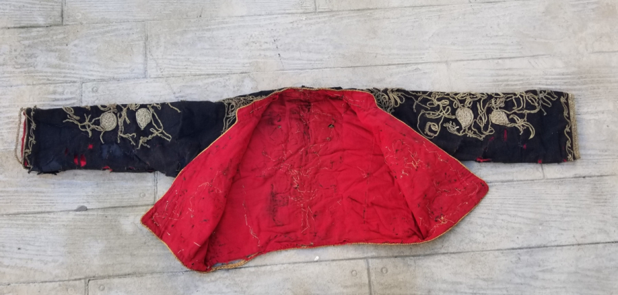 GÜMÜŞ SIRMA İŞÇİLİKLİ OSMANLI DÖNEMİ ÇUHA GELİN CEPKENİ