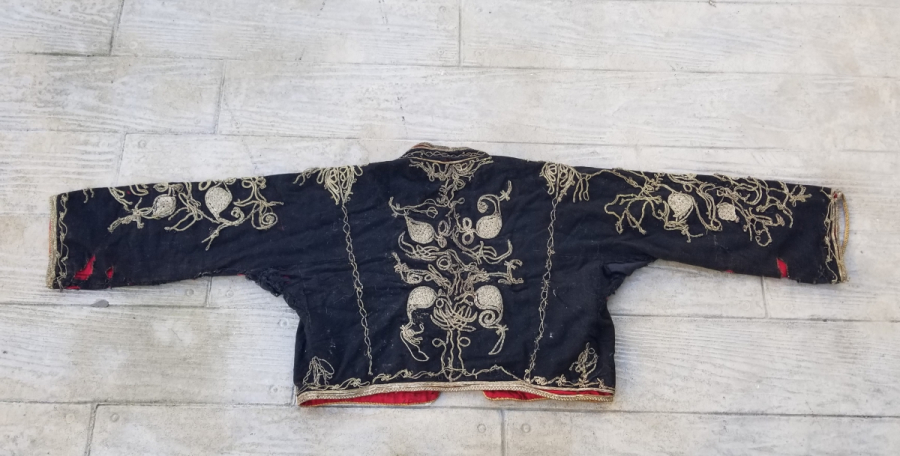 GÜMÜŞ SIRMA İŞÇİLİKLİ OSMANLI DÖNEMİ ÇUHA GELİN CEPKENİ