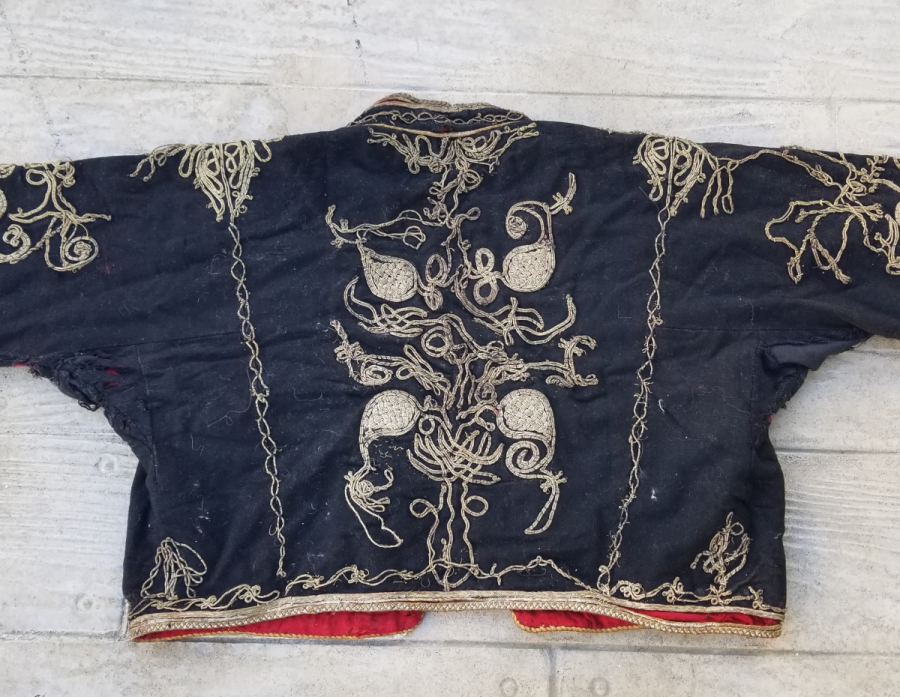 GÜMÜŞ SIRMA İŞÇİLİKLİ OSMANLI DÖNEMİ ÇUHA GELİN CEPKENİ