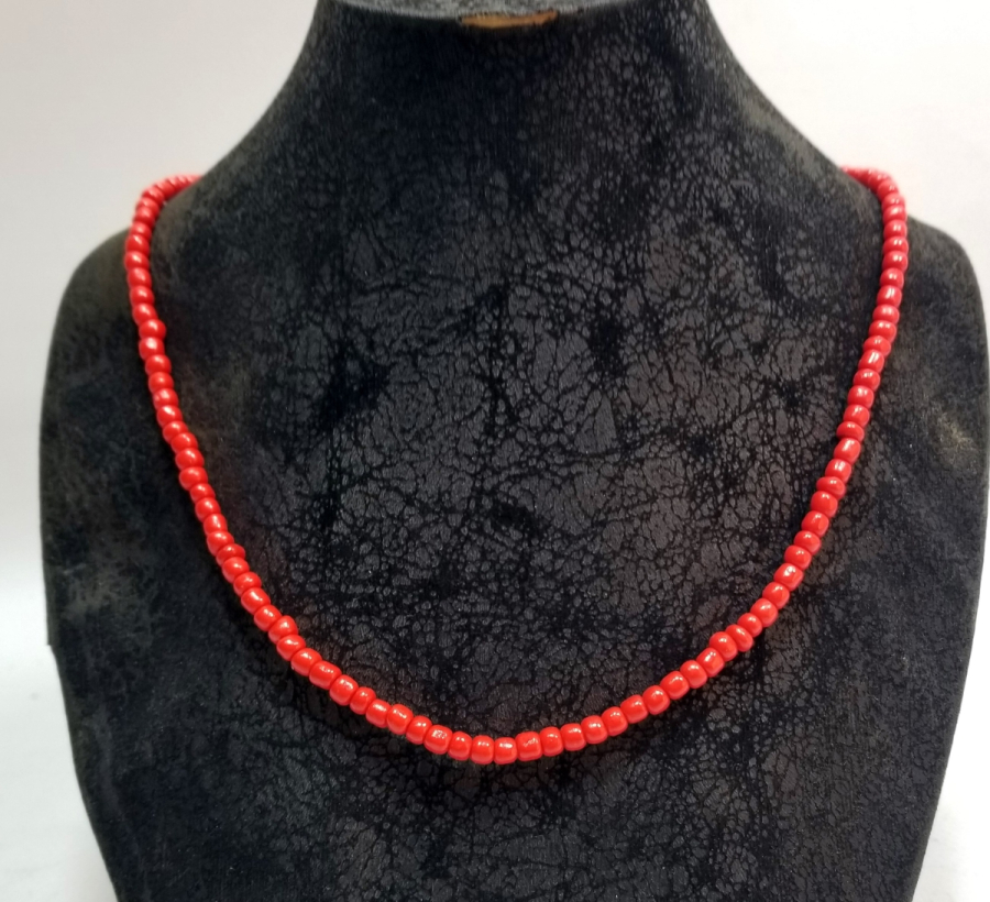 ANTİKA MERCANİ FORMDA KOLYE