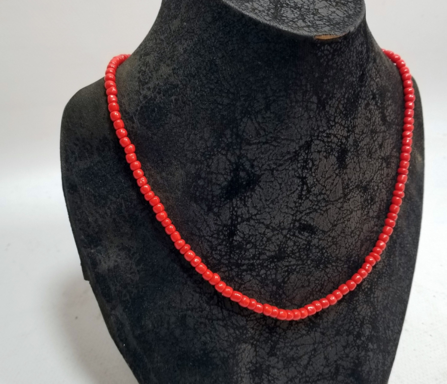 ANTİKA MERCANİ FORMDA KOLYE