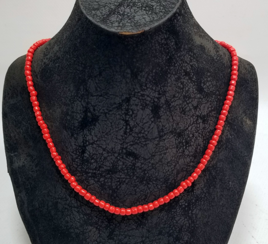 ANTİKA MERCANİ FORMDA KOLYE