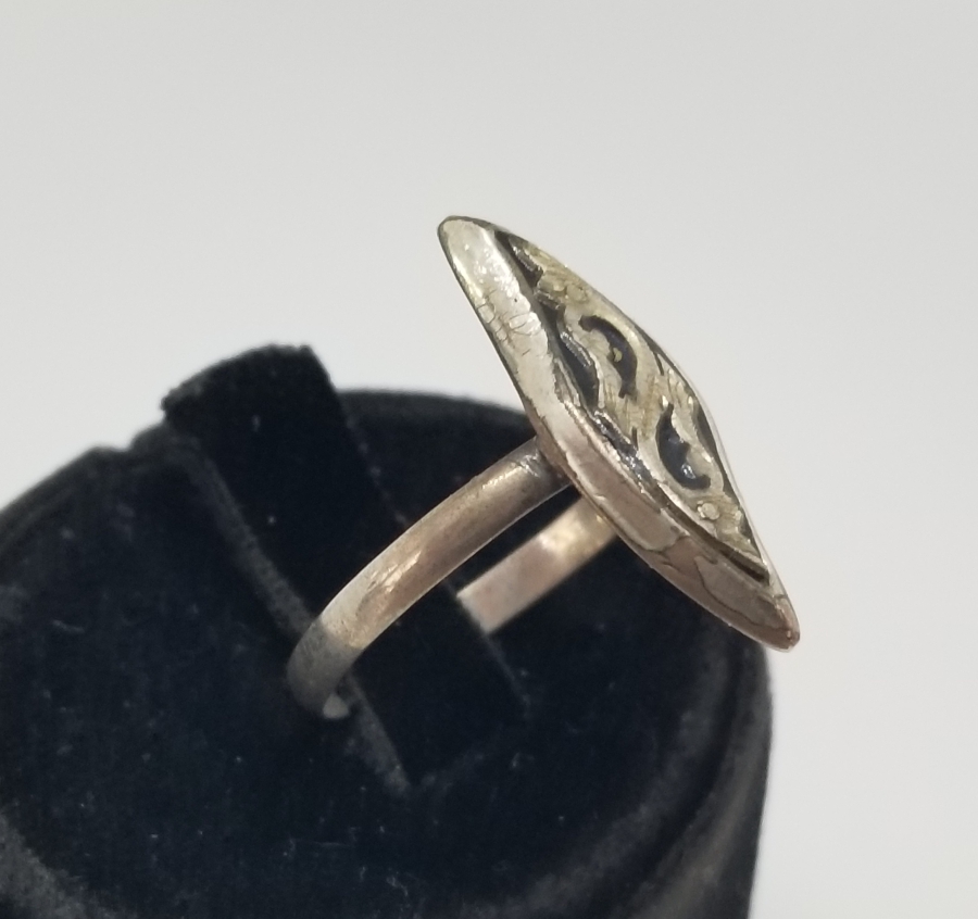 OSMANLI DÖNEMİ EL YAPIMI OLTU TAŞLI ÖZEL YAPIM GÜMÜŞ YÜZÜK