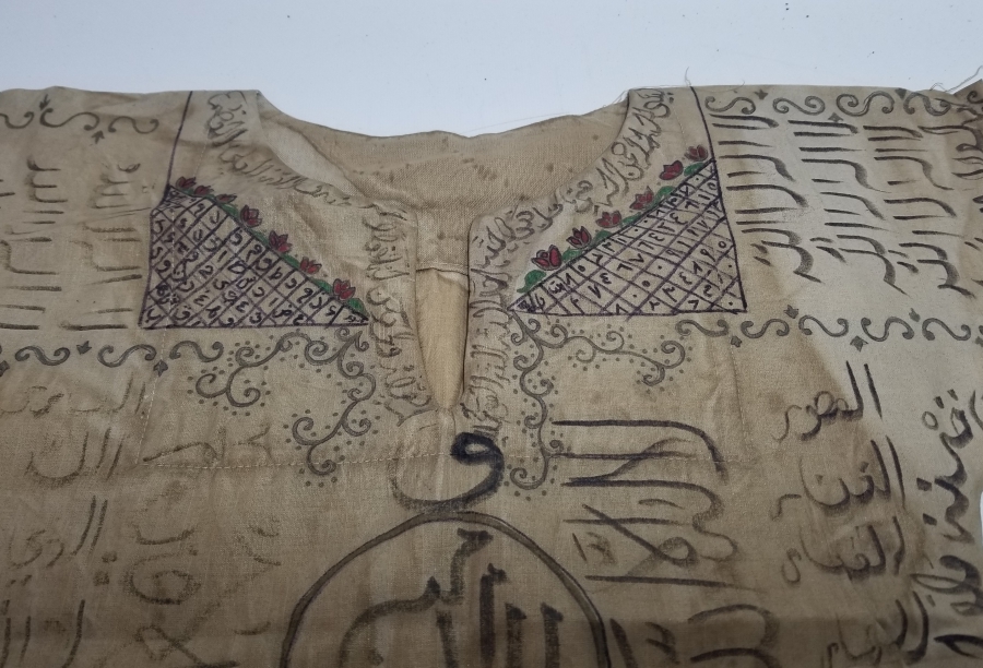 EL YAPIMI - EL YAZMA ANTİKA DUALI GÖMLEK