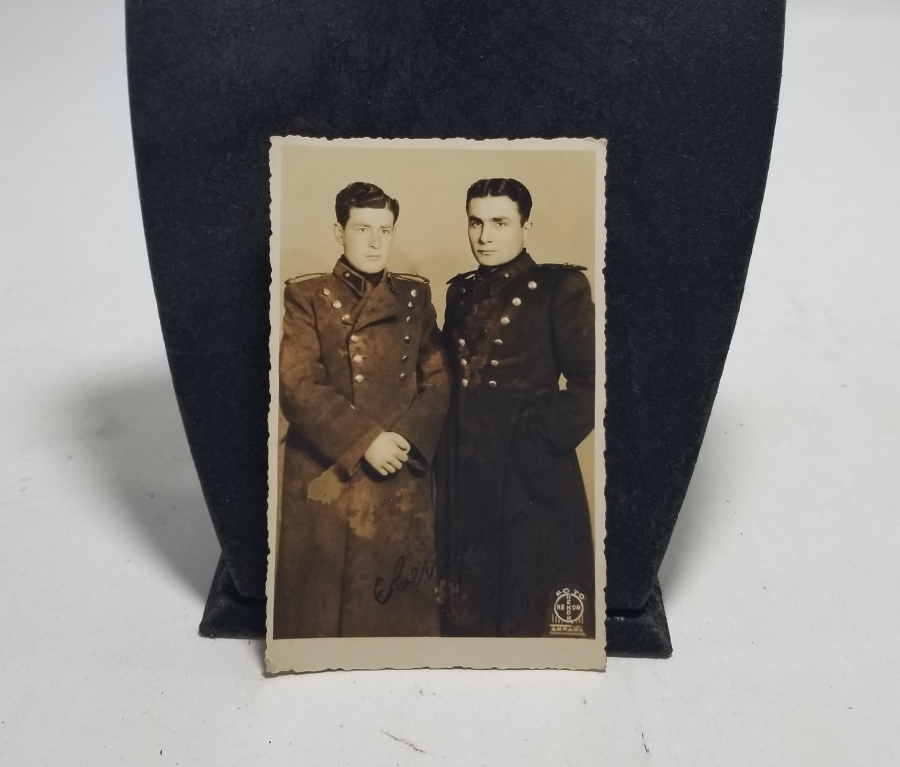 ÜZERİ İMZALI ANTİKA SUBAY FOTOĞRAFI