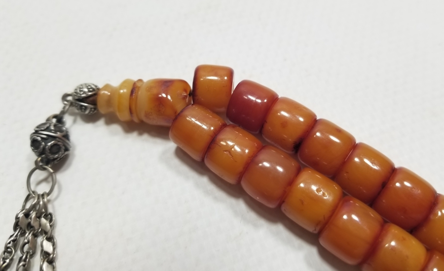 ORİJİNAL PÜSKÜLÜYLE OSMANLI DÖNEMİ MİSKEVİ BAĞA TESPİH