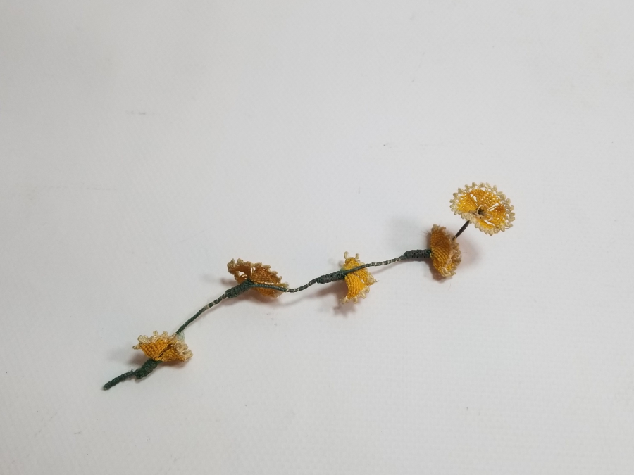 OSMANLI DÖNEMİ İĞNE OYALI KOZAK YÖRESİ NADİR GELİN ÇİÇEĞİ