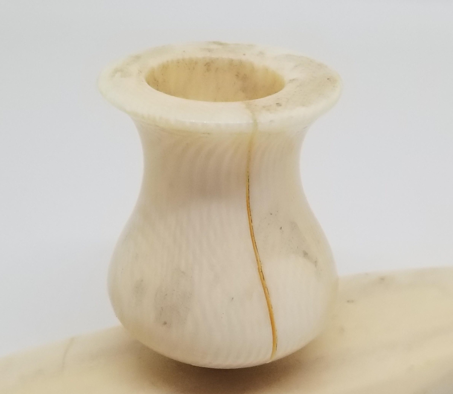 OSMANLI DÖNEMİ LALE FORMLU FİLDİŞİ HATTAT MUMLUĞU