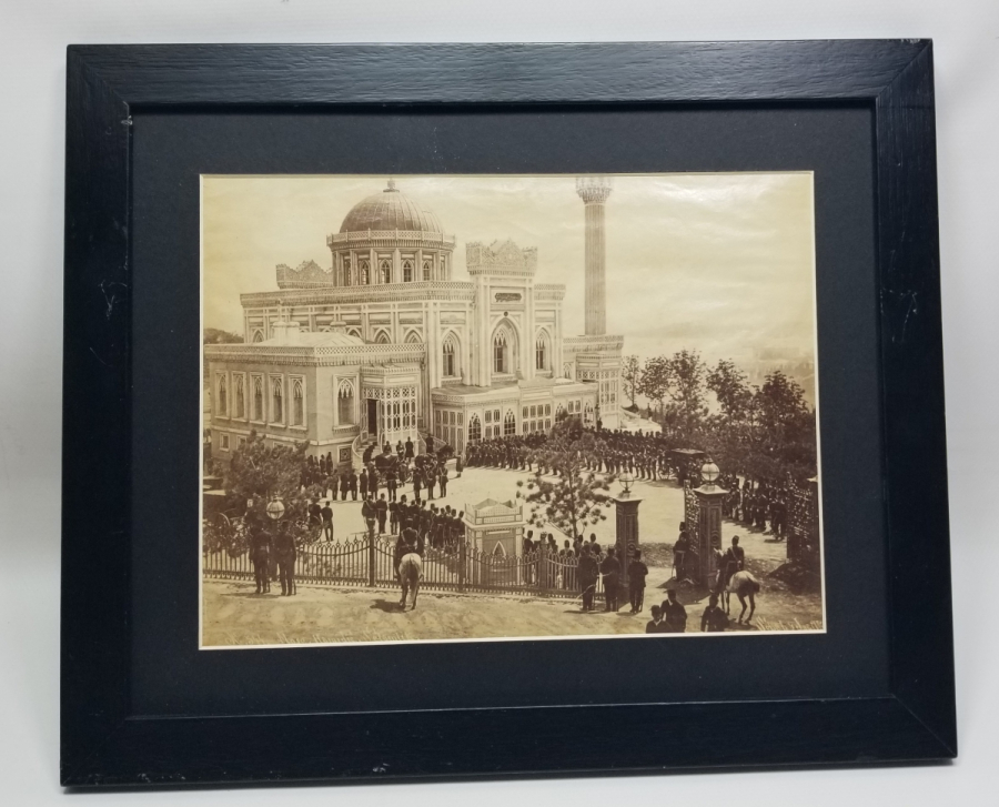 HAMİDİYE CAMİİ'NDE ABDÜLHAMİD HAN'IN CUMA SELAMLIĞI KONULU BÜYÜK BOY NADİR FOTOĞRAF