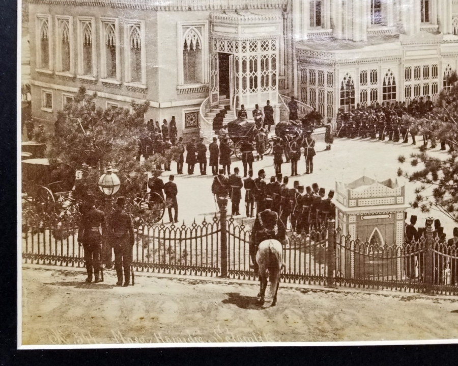 HAMİDİYE CAMİİ'NDE ABDÜLHAMİD HAN'IN CUMA SELAMLIĞI KONULU BÜYÜK BOY NADİR FOTOĞRAF
