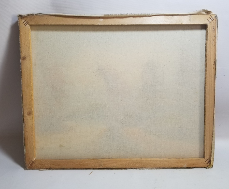 TUVAL ÜZERİ YAĞLI BOYA ANTİKA MANZARA TABLOSU