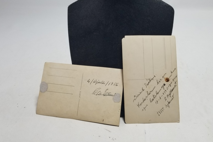 BİR SUBAYIMIZ VE EŞİNE AİT SİYAH-BEYAZ ANTİKA 2 ADET FOTOĞRAF