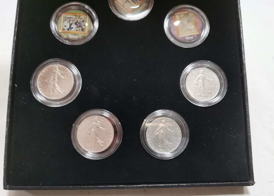 IMPRESSIONISM KONULU ORİJİNAL KUTUSUNDA GÜMÜŞ KAPLAMA HATIRA PARA LOTU