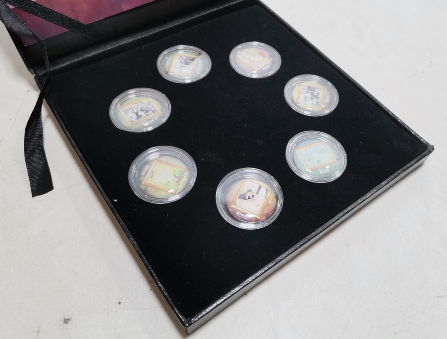 IMPRESSIONISM KONULU ORİJİNAL KUTUSUNDA GÜMÜŞ KAPLAMA HATIRA PARA LOTU